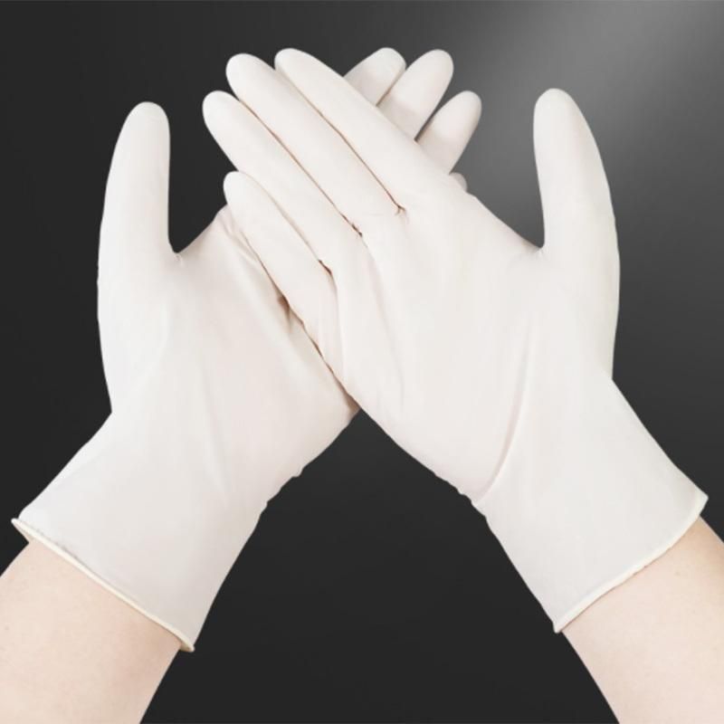 Wholesale Non-Sterilized Powder-Free Waterproof Transparent Latex Examination Gloves Disposable