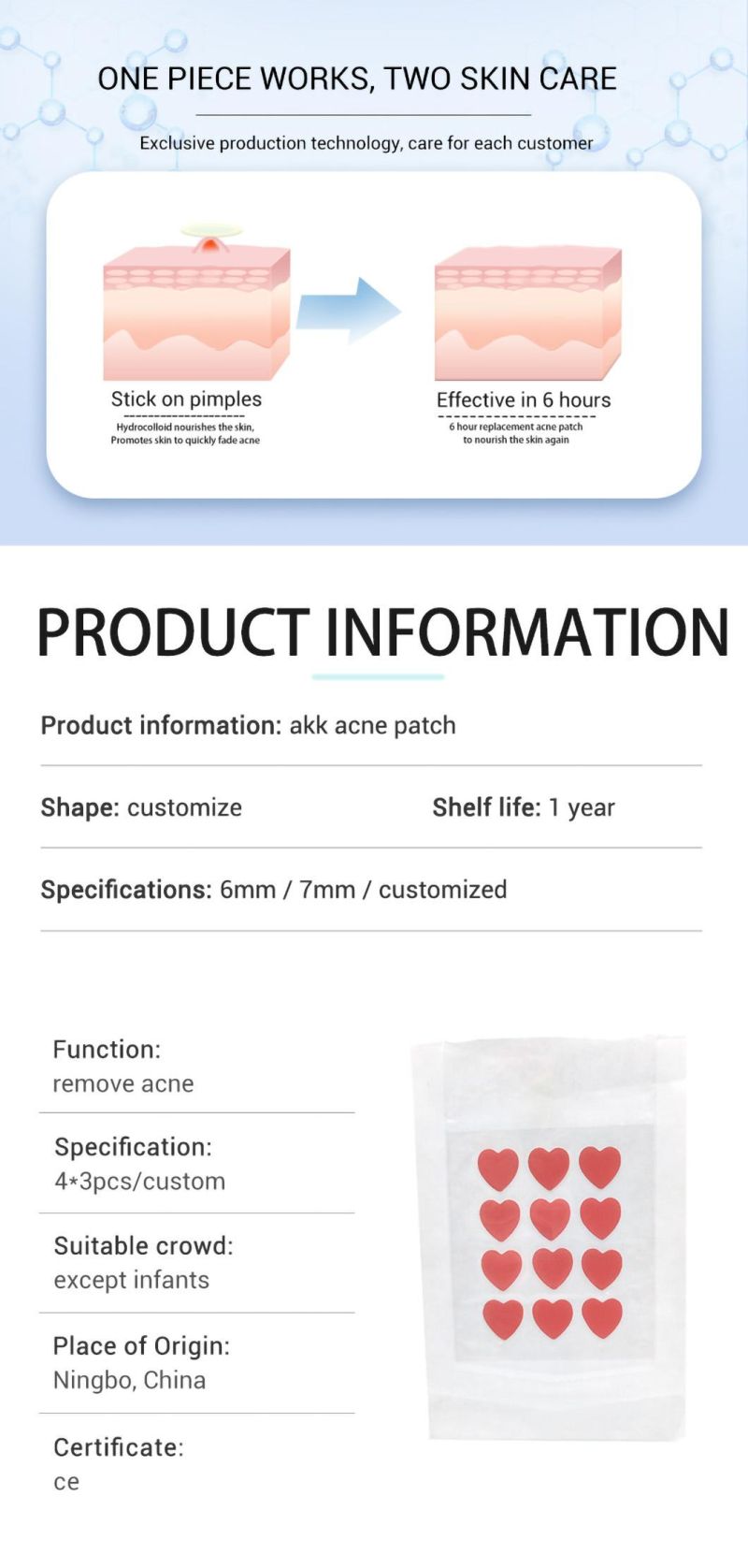 Alps Butterfly 4 Color Customization OEM Acne Patch
