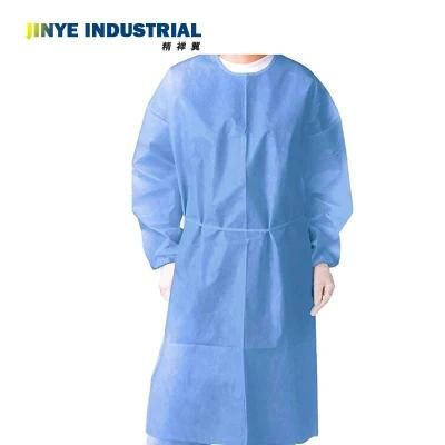 Disposable Medical Surgical Sterile Nonwoven Isolation Gown for Hospital Clinics