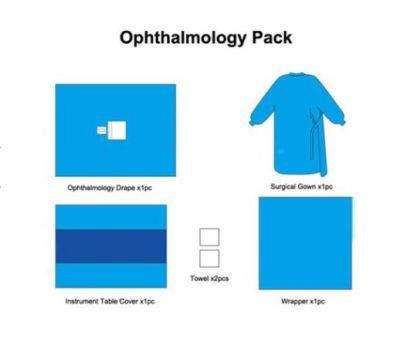 Hospital Use Disposable Non Woven Eye Drape Sterile Surgical Ophthalmology Kit