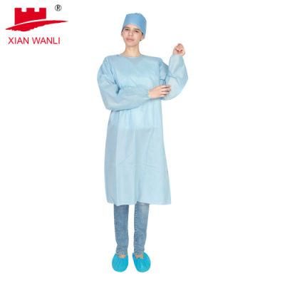 Ultrasonic Heat Sealed Level-2 Disposable Medical Use SMS Isolation Gown