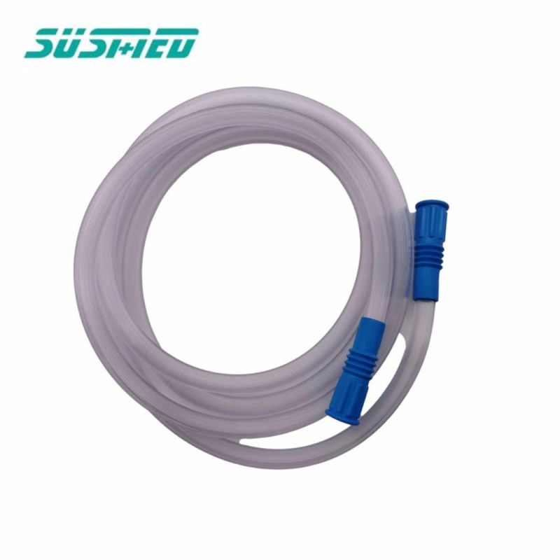 Disposable Soft Crown Plain Tip Yankauer Suction Connecting Cannula Catheter Tubes Set with Handle