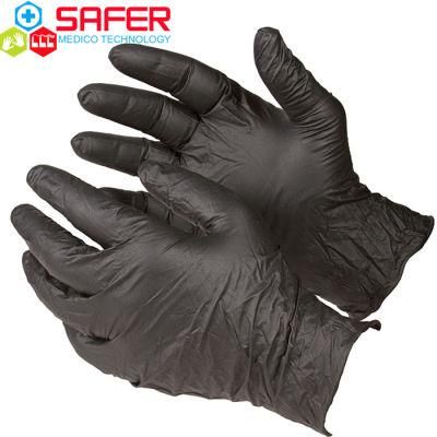 Medical Gloves Vinyl Black Powder Free Industry Grade High Quality