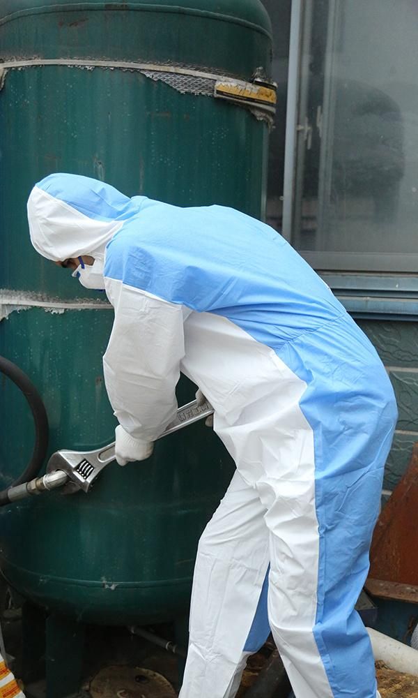 2021 Coverall Hazmat Suit Protects Isolation Clothing Waterproof Coveralls Chemical Disposable Coverall
