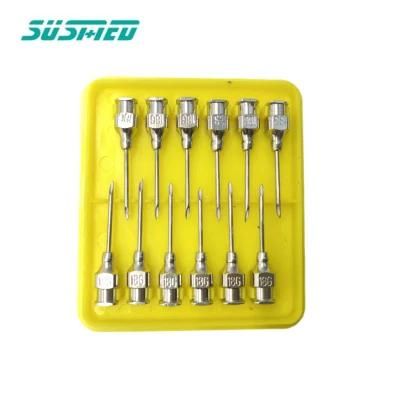 Veterinary Stainless Steel 18g 1 Inch Syringe Needle with Luer Lock for Animal Chicken