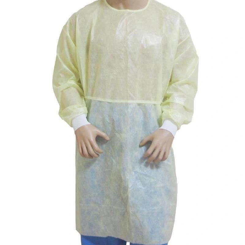 Visitor Patient Examination Chemotherapy Industrial Dust Proof Blue PP Non Woven Impervious Procedure Protective Clothing Disposable Medical Isolation Gown