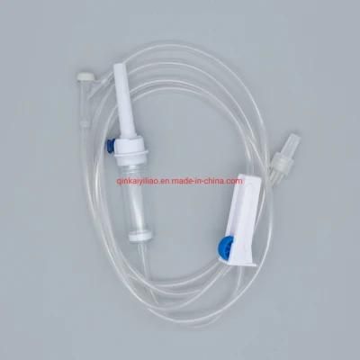 Infusion Set Vented Drip Chamber with Wings Y Site Roller Clamp 1.5m Tubing Luer Lock Without Needle