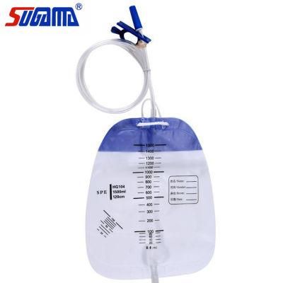 Medical Sterile Push Pull Valve Adult 2000ml Urine Collection Bag