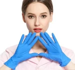 Medical Supply Powder Free Medical Disposable Blue Examination Nitrile Glove