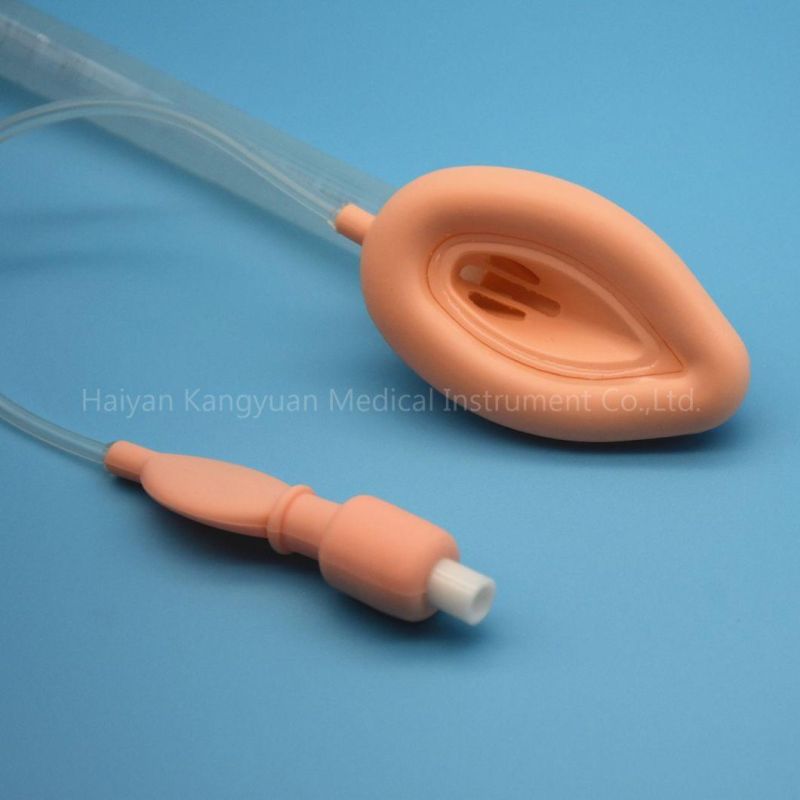 for Single Use Silicone Laryngeal Mask Airway with Epiglottic Retention Aperture Bars Factory