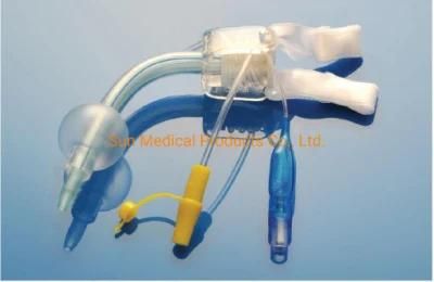 Sterile Transparent Cuffed Tracheostomy Tube with Suction Lumen