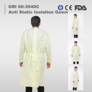 Level 1 2 3 25-43GSM PP+PE SMS Non Woven Disposable Gown Isolation with Test Report