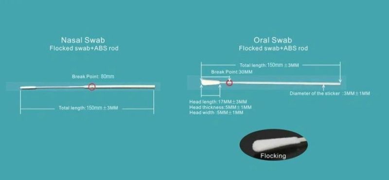 Medical Supplies Oral/ Nasal Sampling Nylon Swab