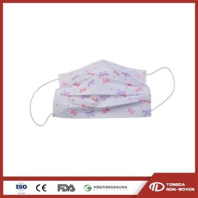Printed Face 3ply Protective Face Mask Dust Mask for Children or Adults