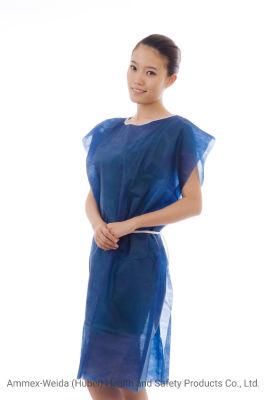 Medical Use Non-Woven Patient Gown Without Sleeves for Disposable Use in Medcial Environment