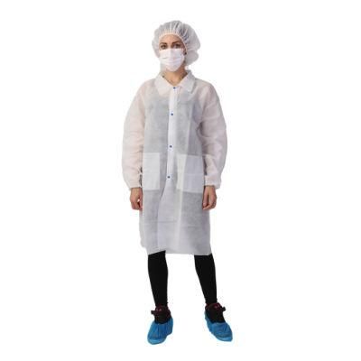Factory Wholesale Breathable Disposable Non-Woven Lab Coat