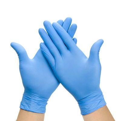 Disposable Blue Nitrile Gloves Powder Free for Medical Use