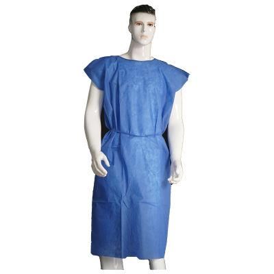 Disposable Blue Non Woven Patient Gown