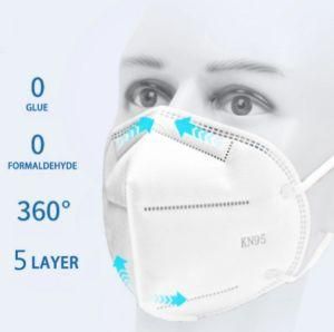 in Stock White Color Disposable Kn95 Non Woven Facial Dust Mask