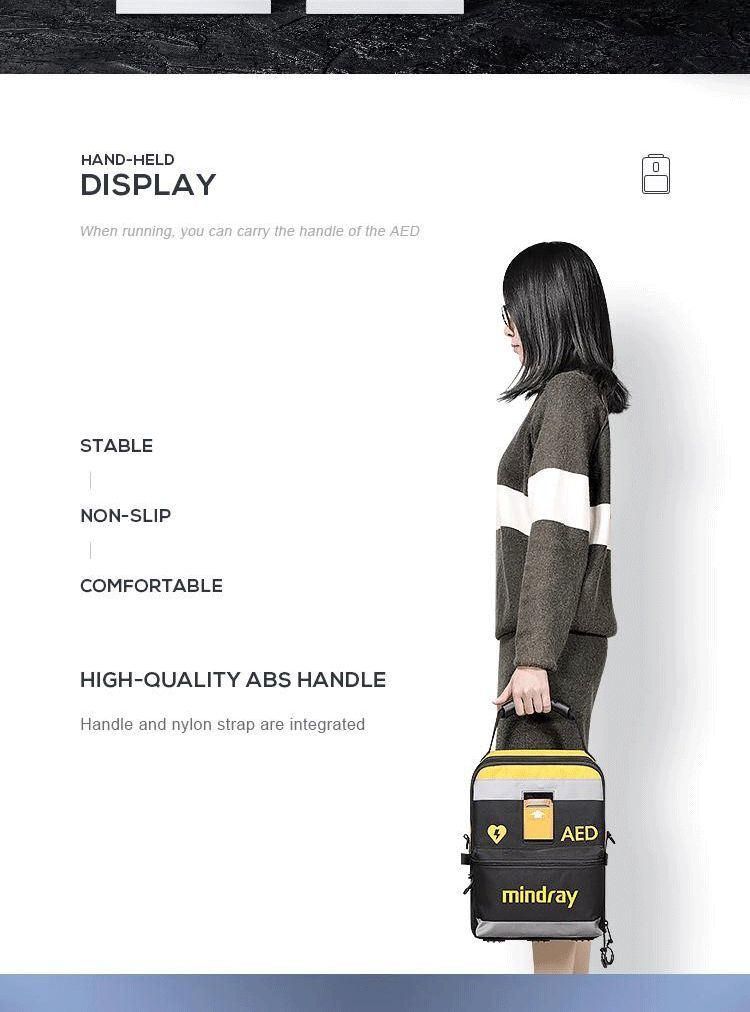 Standard Handbag Backpack Aed Defibrillator Weatherproof Bag for Mindray Cseries