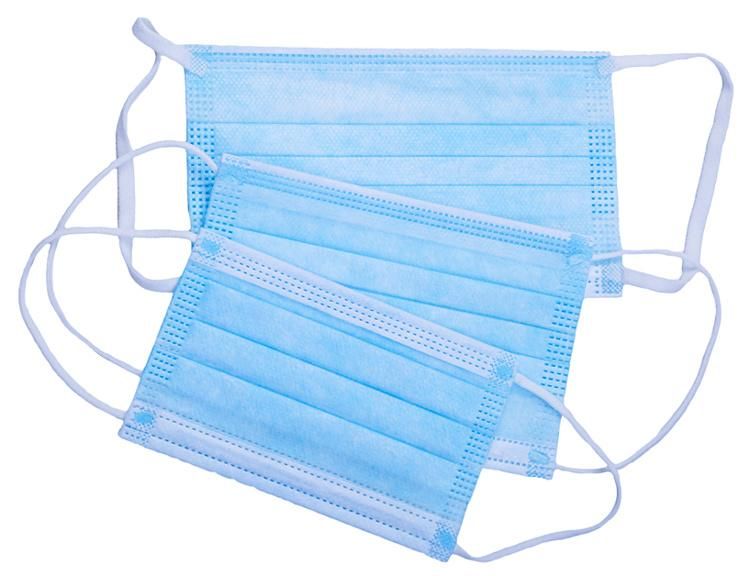 3 Ply 50 Pack Non Woven Sterile Anti Bacterial Dental Protective Medical Disposable Earloop Black Surgical Mask