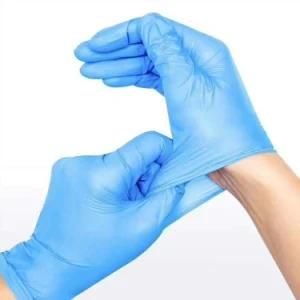Disposible Powder Free Examization Nitrile Gloves Blue Ce FDA