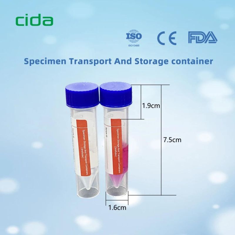 Vtm Medical Supply PCR Test Tube Sampling Tube 3ml 5ml 7ml 10ml Rapid Test Kit Transport Media Specimen Collection Tube with Nasopharyngeal Swab