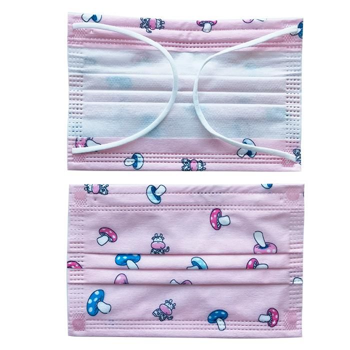 Custom Print Cartoon Disposable Kids Mask Fashion Face Party Mask Medical Face Mask for Kids En14683 Type Iir Surgical 3 Ply