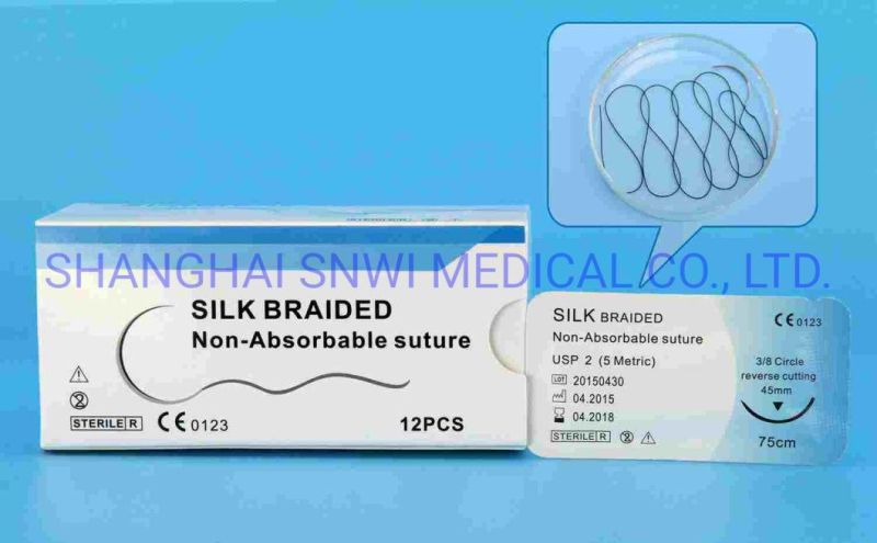 Medical Supply Absorbent Surgical Suture Nylon with Needle for Hospital Use