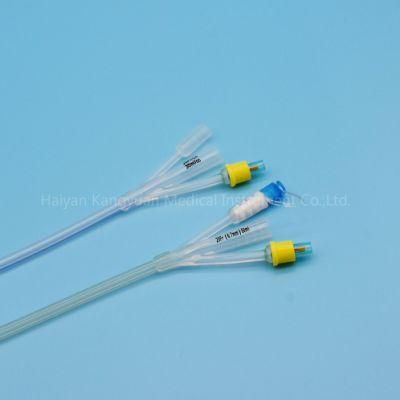 Round Tip Silicone Urinary Foley Catheter Balloon Producer 3 Way