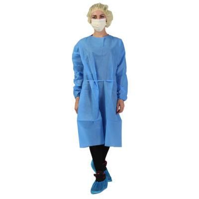 AAMI Level 2 Disposable PP Non-Woven SMS Isolation Gown