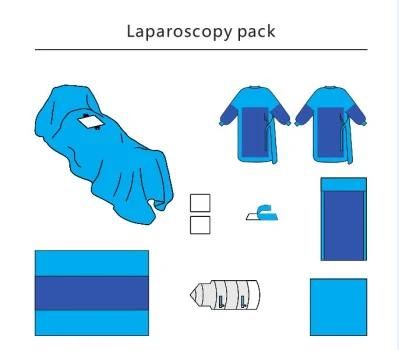 Disposable CE and ISO13485 Approved Sterile Laparoscopy Surgical Pack
