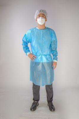 Disposable Non Wovenpp+PE Isolation Gown Cheap Price Factory Supply