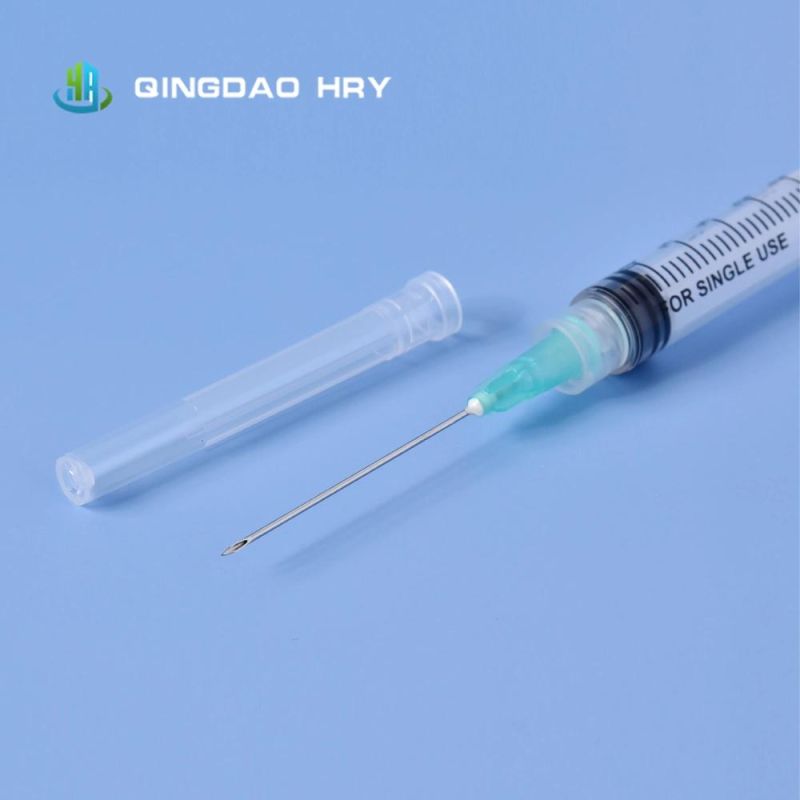 Stock Products Disposable Medical Luer/Slip Lock Syringe Injection Syringe with Needle or Safety Needle