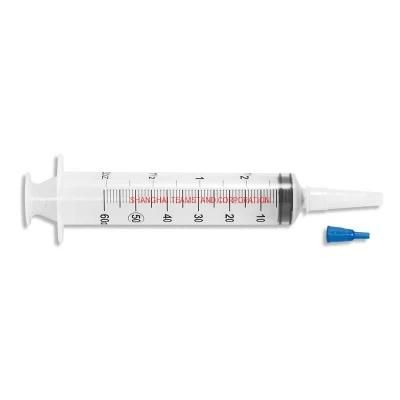 CE Approved Disposable Plastic Irrigation Syringe with Catheter Tip