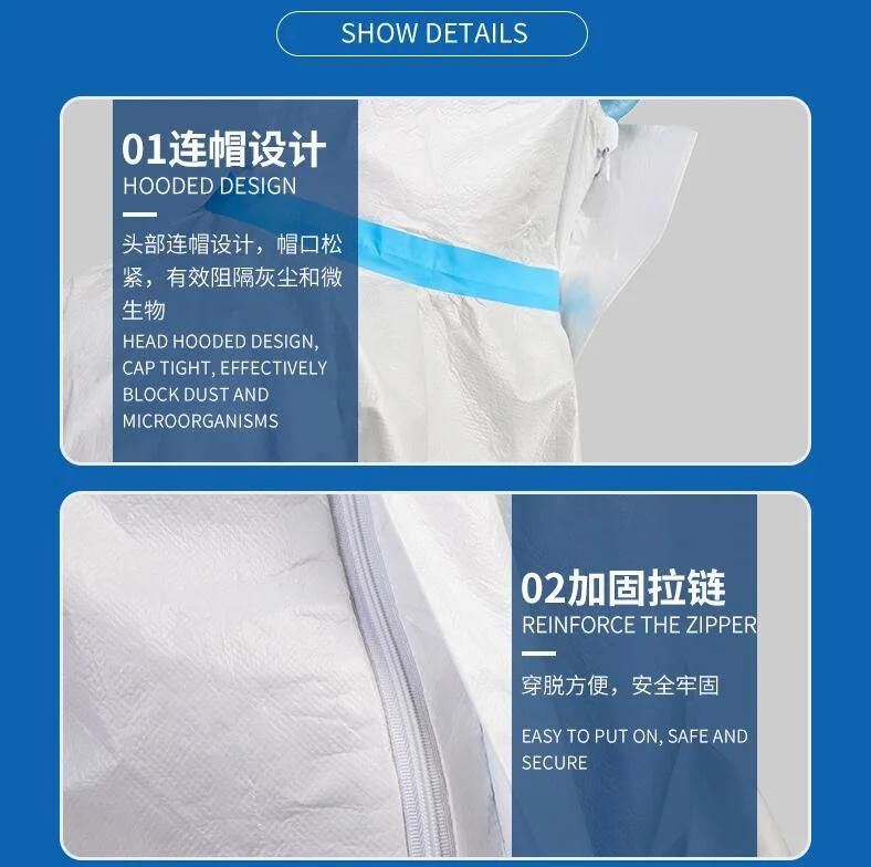 Disposable Hazmat Medical Protection Suit Nitrile Cover, Nitrile Clothes Doctor-Non-Woven-Disposable-Surgery-Clothing Chemical-Proof Suit
