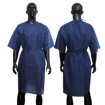 Medical Supplies Nonwoven Hospital X-ray Patient Gown with Short Sleeves