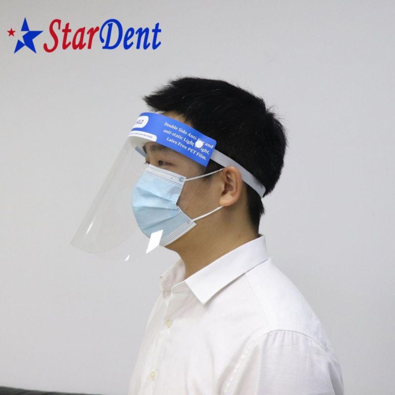 Disposable Plastic Transparent Full Protective Splash Face Shield with Eye Shied
