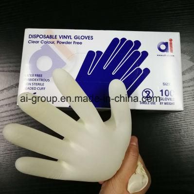 Medical Consumable Disposable Vinyl Plastic Hand Gloves for Beauty