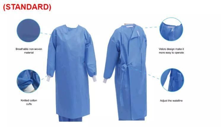 Factory Wholesale AAMI Level 3 Sterile Gown Surgical Gowns