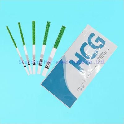 Home Individual Foil Pouch One Step Urine Testing Pregnancy Strips