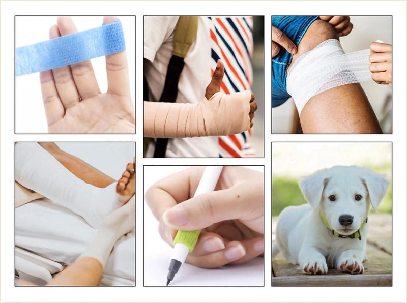 Self-Adhesive Plaster Pain Relief Medical First Aid Cotton Cohesive Bandage