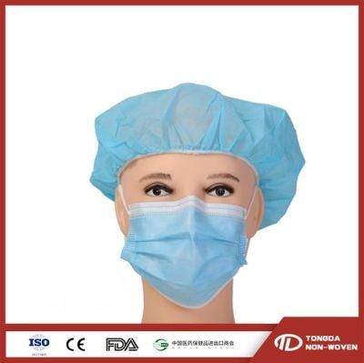 Comfortable Design Flat Elastic Ear-Loop Disposable 3 Ply Surgical Face Mask