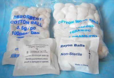 Medical Absorbent Cotton Ball Sterile or Non Sterile Disposables 100%Cotton Soft Coton Wool Balls No Fabric Residue OEM Available
