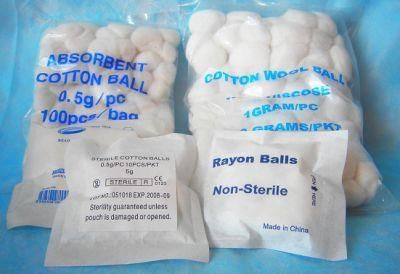 Medical Absorbent Cotton Ball Sterile or Non Sterile Disposables 100%Cotton Soft Coton Wool Balls No Fabric Residue OEM Available
