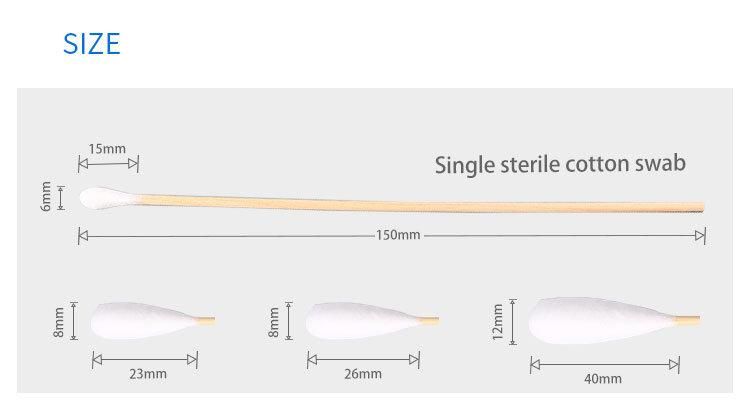 Fast Shipping Surgical Sterile Medical Cotton Test Single Swab