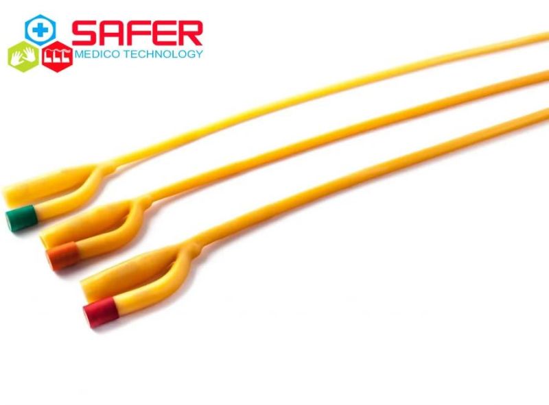 Silicone Foley Catheter with Fr8 Fr 10 Fr 18 24 Adult Sizes