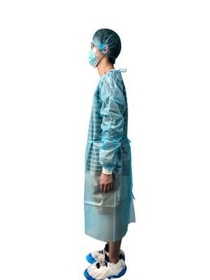 Fumo Isolation Non Woven Polypropylene Protective Disposable Long Sleeve PPE Gown with Elastic Cuffs