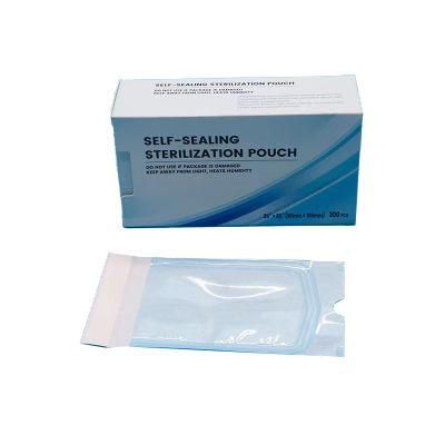 Disposable Medical Dental Packaging Self-Sealing Flat Pouch Bag