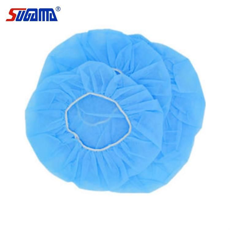 Disposable Non Woven Nurse′s Hat Bouffant Cap with Blue Color